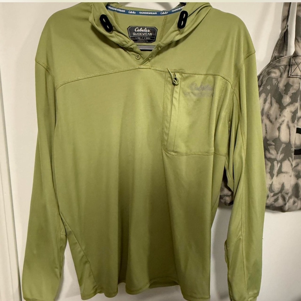 Cabela's Men's Olive Hooded Shirt Jacket